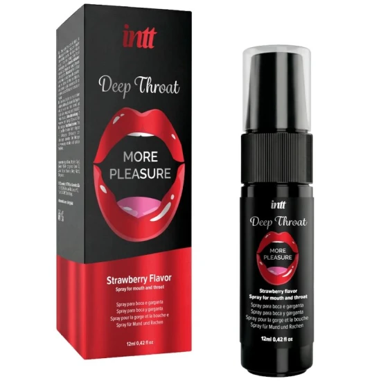 Spray oral Deep Throat cu efect răcoritor, aromă căpșuni, 12 ml