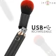 Perie vibrator din silicon și ABS, negru, 16 cm
