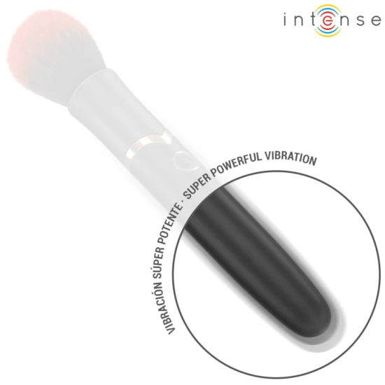 Perie vibrator din silicon și ABS, negru, 16 cm