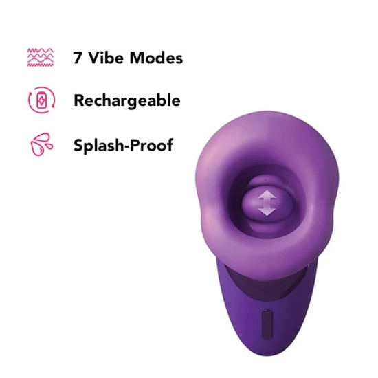 Stimulator clitoridian cu vibrații din silicon, mov