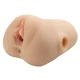 Masturbator dublu cu vibrații și texturi, Light, 20.5 cm