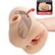 Masturbator dublu cu vibrații și texturi, Light, 20.5 cm