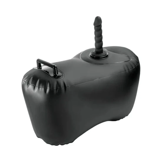 Scaun erotic gonflabil cu dildo, negru, 69,2 cm