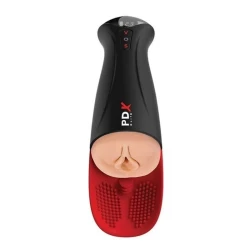 Masturbator automat XL din material moale, negru, 42 cm