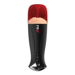 Masturbator automat XL din material moale, negru, 42 cm