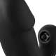 Vibrator Rabbit cu thrusting din silicon, negru, 23 cm