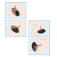 Minge erotică gonflabilă cu dildo din material moale, neagră, 41.9 cm