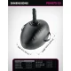 Minge erotică gonflabilă cu dildo din material moale, neagră, 41.9 cm