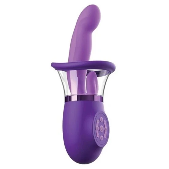 Vibrator rabbit din material moale, mov, 20,3 cm