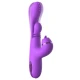 Vibrator Rabbit din material moale, mov, 24,1 cm