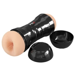 Masturbator reversibil din material flexibil, 21,6 cm