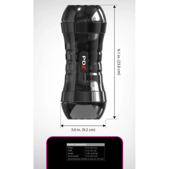 Masturbator reversibil din material flexibil, 21,6 cm