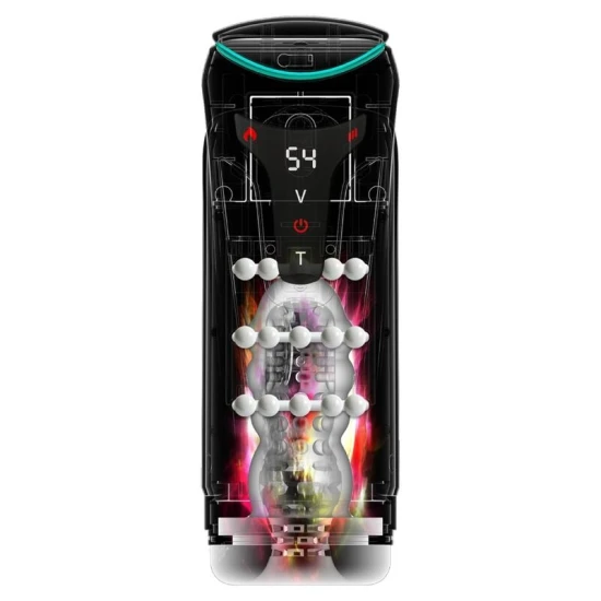Masturbator automat cu vibrații și încălzire, 26.5 cm
