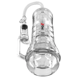 Masturbator XXL transparent din material moale, 27,3 cm