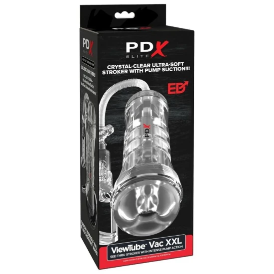 Masturbator XXL transparent din material moale, 27,3 cm