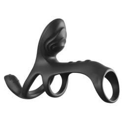 Inel vibrator pentru cupluri din material flexibil, 19,5 cm