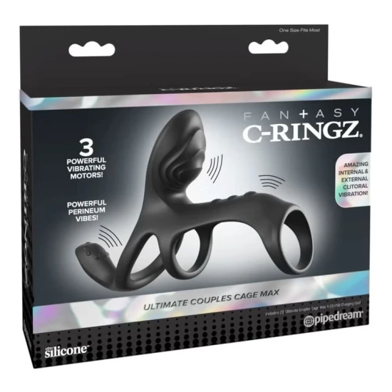Inel vibrator pentru cupluri din material flexibil, 19,5 cm