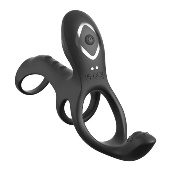 Inel vibrator pentru cupluri din material flexibil, 19,5 cm