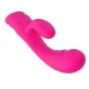 Vibrator dual din silicon, roz, USB reîncărcabil