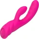 Vibrator dual din silicon, roz, USB reîncărcabil
