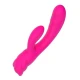 Vibrator dual din silicon, roz, USB reîncărcabil