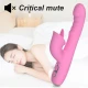 Vibrator Rabbit cu vibrații, împingeri și mișcare oscilantă, roz