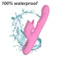Vibrator Rabbit cu vibrații, împingeri și mișcare oscilantă, roz