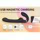 Vibrator dual cu vibrații, rotație și împingere, negru