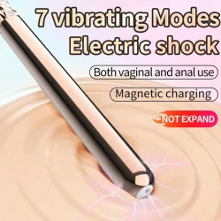 Stimulator electromagnetic cu impulsuri Tia, silicon și ABS, auriu