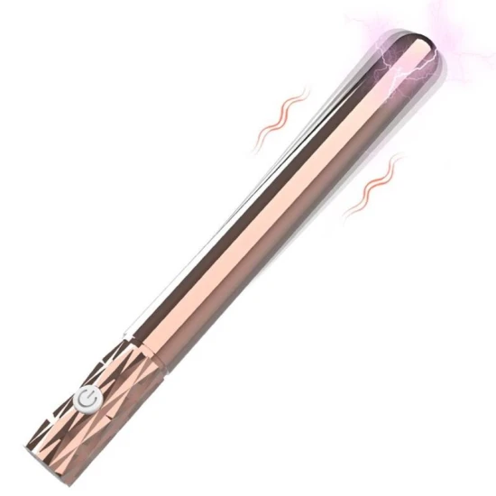 Stimulator electromagnetic cu impulsuri Tia, silicon și ABS, auriu