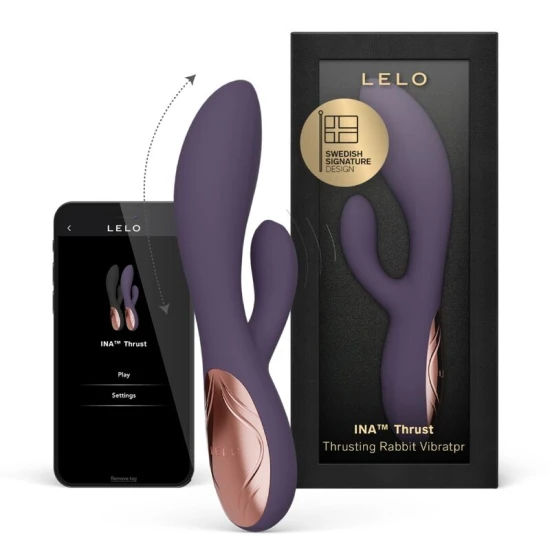 Vibrator Rabbit Thrusting din silicon, mov