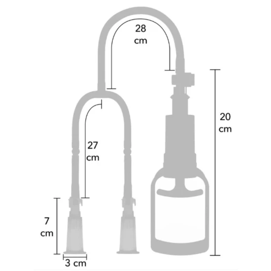Pompă vacuum pentru sfârcuri din ABS și PVC, S/M