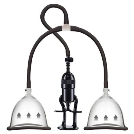 Pompă vacuum pentru sâni din ABS, PVC și silicon, transparentă, S/M