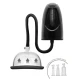 Pompă vacuum automată pentru vagin și clitoris, neagră, ABS/PVC/silicon