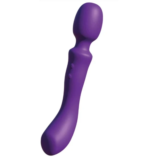 Dublu Vibrator Masaj Wand din silicon și ABS, mov