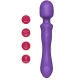 Dublu Vibrator Masaj Wand din silicon și ABS, mov