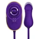 Aparat de sucțiune clitoridiană cu efect de lins și stimulator anal mov din silicon, mov