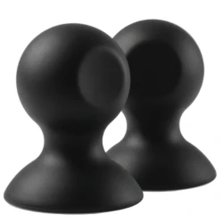 Cupe de sucțiune pentru sfârcuri din silicon, negre, L