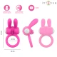 Inel Vibrator Penis cu Stimulare Clitoridiană, Silicon, Roz