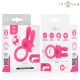 Inel Vibrator Penis cu Stimulare Clitoridiană, Silicon, Roz