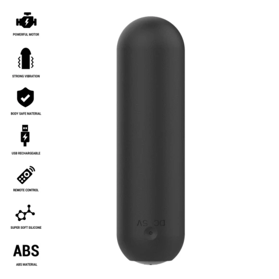 Vibrator bullet reîncărcabil cu telecomandă, negru