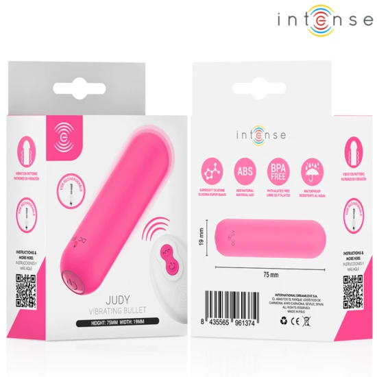 Bullet vibrator reîncărcabil cu telecomandă, silicon, roz