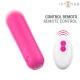 Bullet vibrator reîncărcabil cu telecomandă, silicon, roz