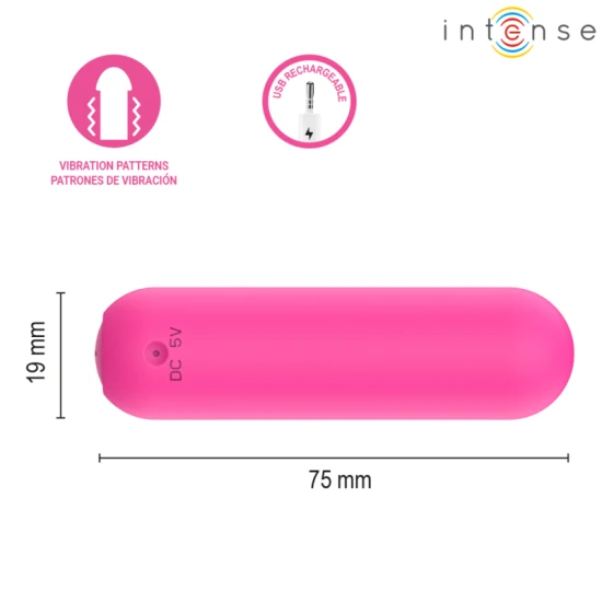Bullet vibrator reîncărcabil cu telecomandă, silicon, roz