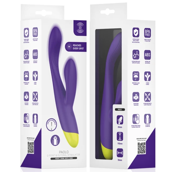 Stimulator G-spot și clitoridian din silicon, negru