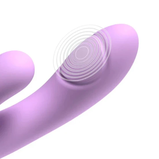 Vibrator iepure pentru punctul G & clitoris din silicon, mov, IntiMotion Flutter Pro
