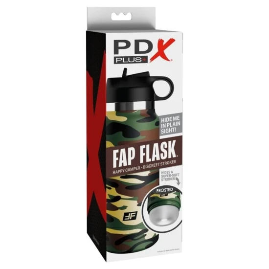 Masturbator discret tip sticlă PDX Plus, camuflaj, Happy Camper