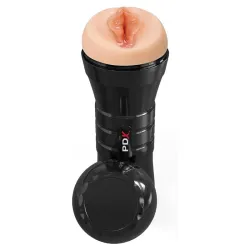 Masturbator masculin XXL din elastomer, roz, cu husă