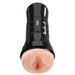 Masturbator masculin XXL din elastomer, roz, cu husă
