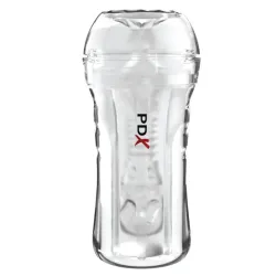 Masturbator masculin buze voluptuoase din TPE, transparent